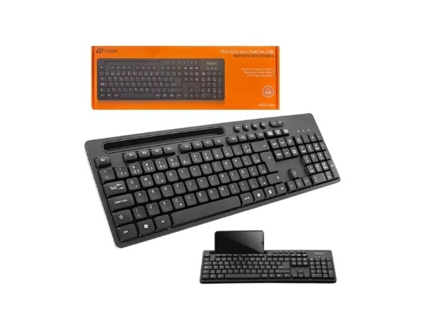 &u+ TECLADO PC MULTIFUNCION NKB-1300 RANURA CELULAR NOGA